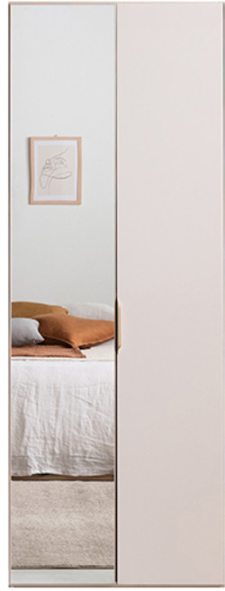 퓨리타 800 키큰옷장 거울도어 화이트, A4) 여정리장 - 손잡이화이트