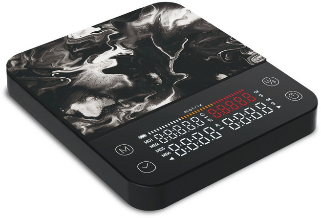 Matrix M2 Pro AI大師 義式手沖 LED四顯流速粉水比咖啡秤, 黑色, 1個