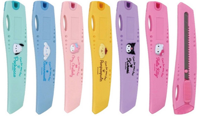 바이하츠 산리오 사무 문구 자동 장금 컷터칼 커터칼 대, 쿠로미