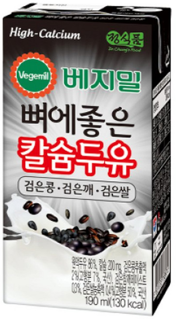 베지밀 뼈에좋은 칼슘 두유 검은콩깨쌀 190mlx48팩, 190ml, 48개