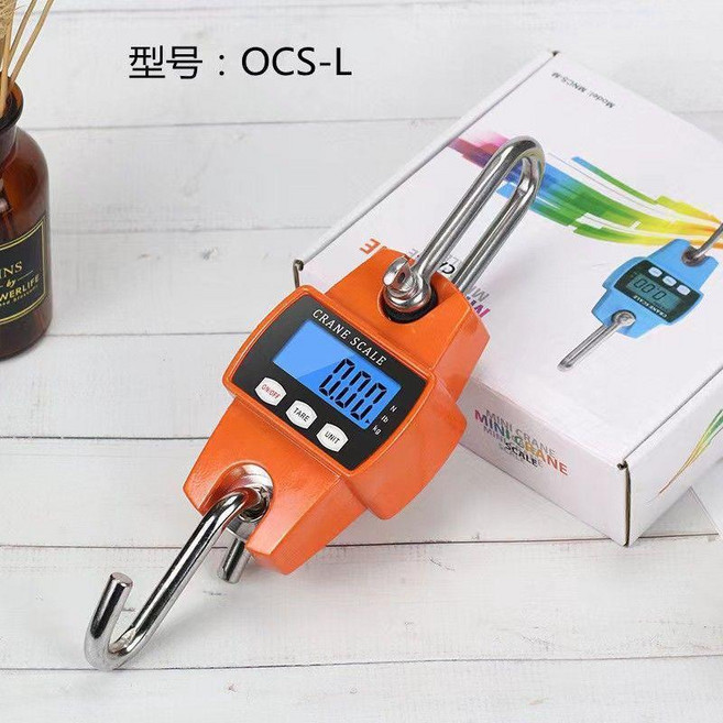 電子吊秤稱 500KG/300KG 商用家用高精度手提式電子秤, 1個, 300公斤隨機顏色迷你 乾電池款