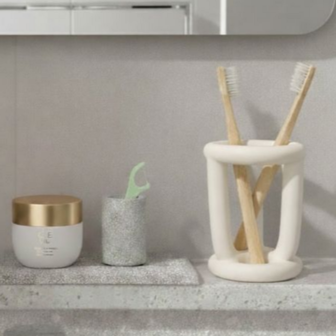 클레리아 바람 잘 통하는 핀터레스트st 칫솔꽂이, 아이보리, 1개
