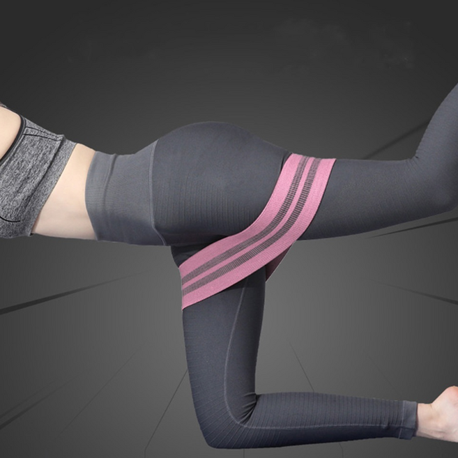 힙업 스쿼트밴드 요가 휴대용 고탄력 근력운동, 블랙, 1개