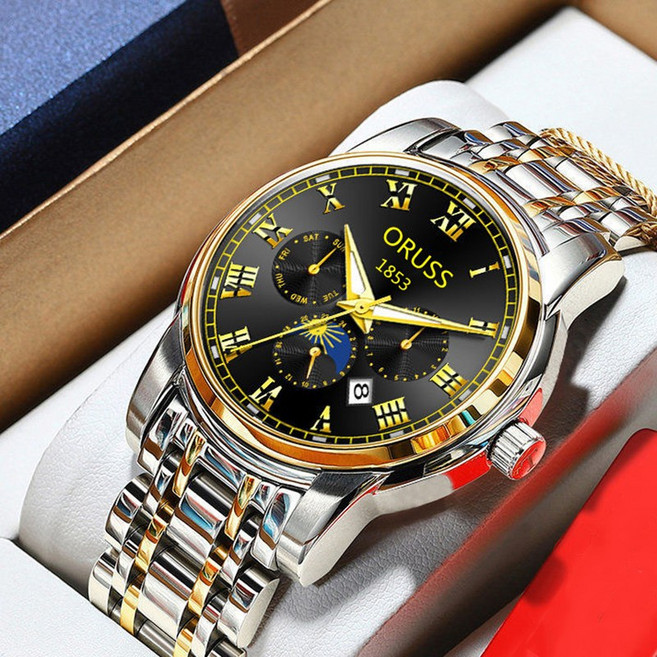 한아로지스 남성 메탈 손목시계