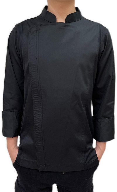 萊亞生活館 涼感透氣網狀側幅廚師服 隱藏式拉鍊