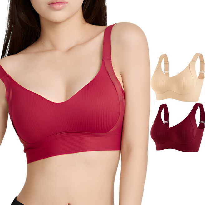 브룩픽 미니마이저 처진가슴 처짐방지 스포츠 노와이어 가슴작아보이는 브라 4XL까지 2SET/4SET