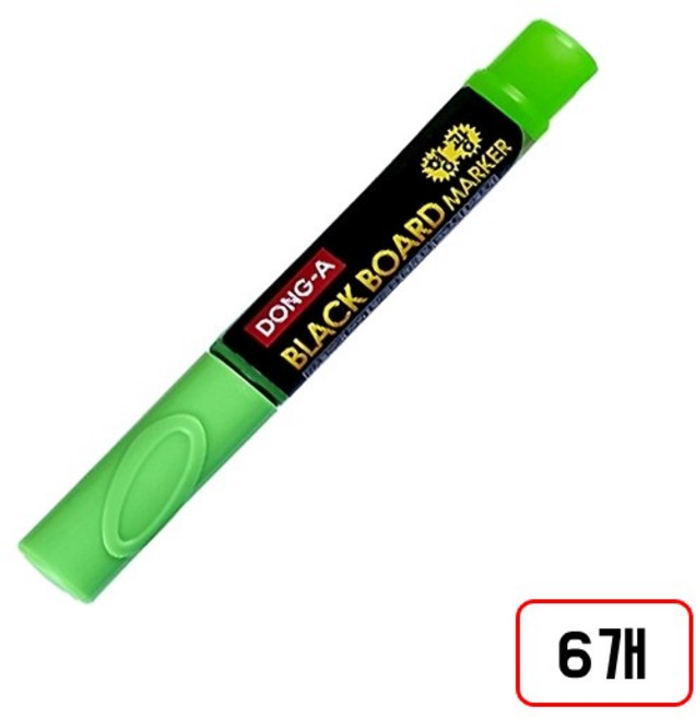 동아)형광블랙보드마카, 6개, 연두/DNM501466