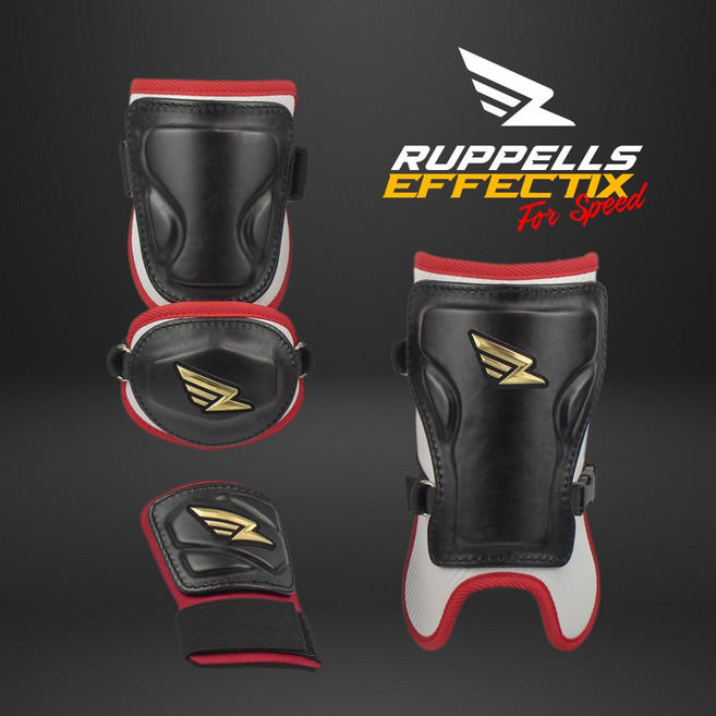 러펠스 이펙티스 골드메탈 야구 보호대 암가드 풋가드 손등가드 블랙/화이트/레드, 1개