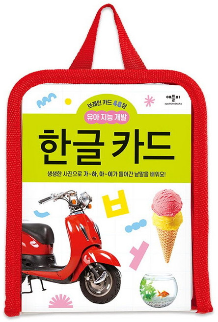 브레인 카드 48장 유아 지능 개발 한글 카드, 애플비북스
