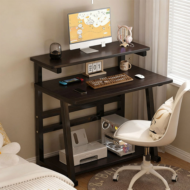 New World 사무실테이블 컴퓨터 책상 다용도 철제 책상 800mm S4, 블랙