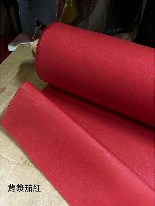【三樺布行】12盎司 防潑水背漿厚帆布, 背漿茄紅, 1個
