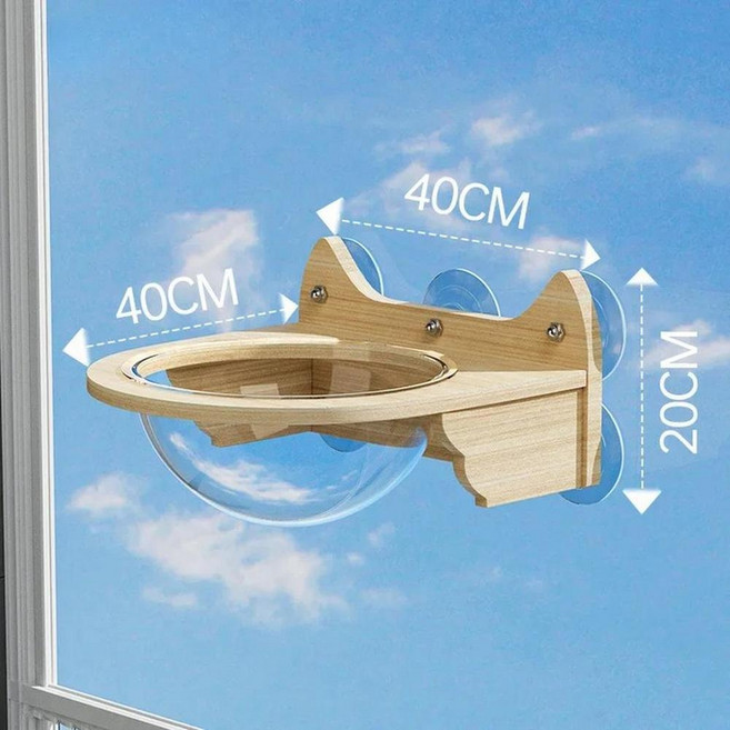 석션 컵 고양이 등반 나무 벽 점프 우주 캡슐 둥지 걸이 바구니 애완 동물 가구, 1개
