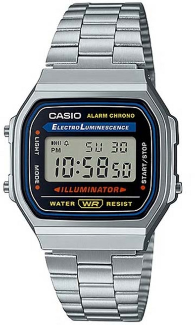 카시오 A-168WA-1 빈티지 전자손목시계 남성여성 패션 메탈 정장