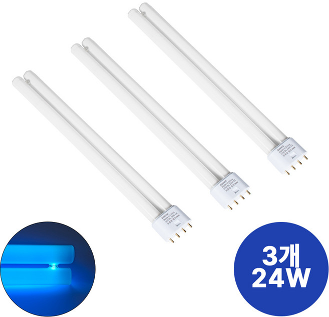 SUNVIA 포충램프 24W UVA BL 교체등(호환가능) 3개