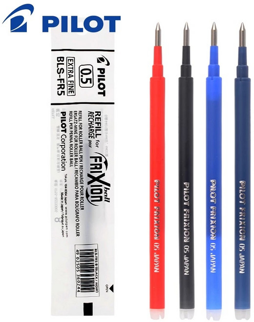 PILOT 百樂 BLS-FR5 按鍵式魔擦筆替芯 (0.5mm) - 滑順好寫 色彩鮮明 替換方便, 1個, 深藍