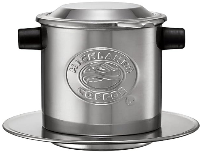 HIGHLANDS COFFEE 카페핀 베트남 커피 커피 드리퍼 커피 필터 스테인레스 스틸, 1개