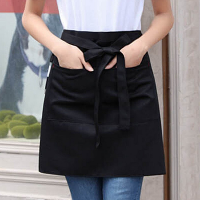 숏앞치마 플로리스트 짧은앞치마 미니 허리 카페바리스타 미용실 공방 작업용, 바리스타앞치마 브라운, 1개