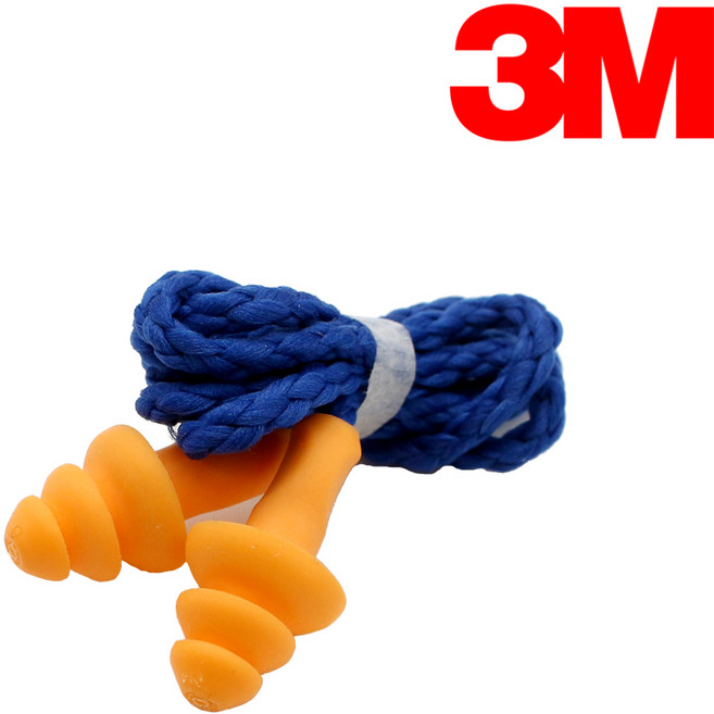 3M 귀마개 1270 끈유 실리콘 재사용 귀마개, 20개, 1쌍