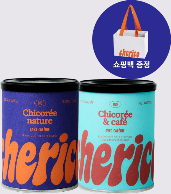 체리코 프랑스 유기농 디카페인 선물세트 쇼핑백증정 선물포장, 2개, 2개입, 80g