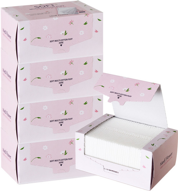 메디플라워 소프트 멀티 코튼 5겹 화장솜, 80매, 5개