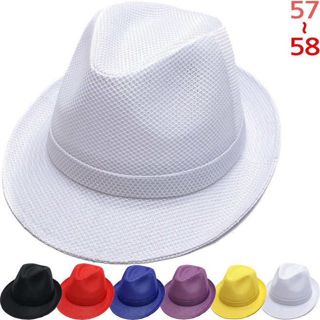 이럭셔리클럽 망사원단 컬러 중절모 페도라 남녀공용-CAP190502