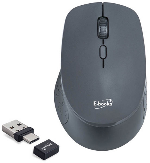 E-BOOKS M73 三段DPI切換Type C USB雙介面靜音無線滑鼠