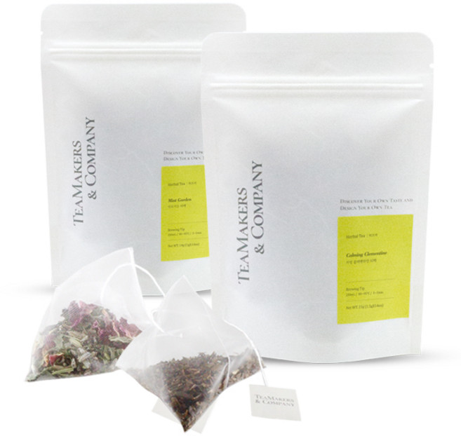 티메이커스 블렌딩 허브차 캐모마일 페퍼민트 히비스커스 루이보스 14티백 4종 모음, 카밍 클레멘타인(14티백), 14개입, 1개, 1.5g