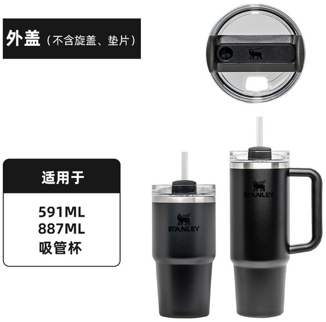 접이식 빨대컵 빨대 텀블러 액세서리 뚜껑 실링, 컵뚜껑 실리콘링만 빨대컵591/887ml 투명색상, 1개