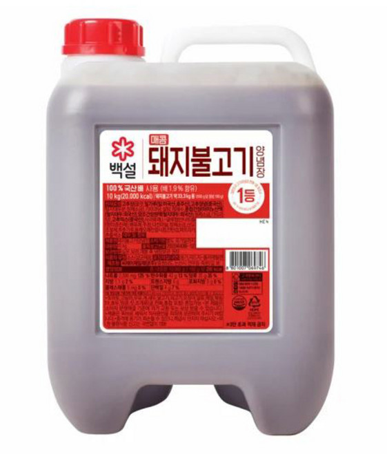 백설 매콤돼지 불고기 양념장, 10kg, 1개