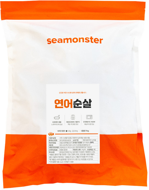 씨몬스터 연어순살 1kg 순살 생선 스테이크, 1세트, 1kg(10개입)