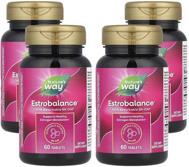 네이쳐스웨이 흡수력 높은 BR-DIM이 함유된 EstroBalance 60정, 4개 - 쿠팡
