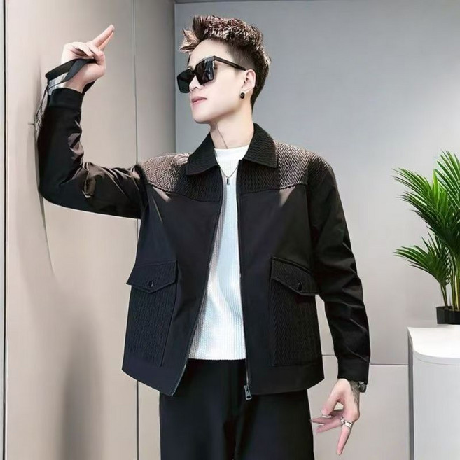 봄 가을 남자 점퍼 트렌드 차이나넥 재킷 슬림핏 야구점퍼 간절기 캐주얼 남성 긴팔 아우터 자켓 YJW