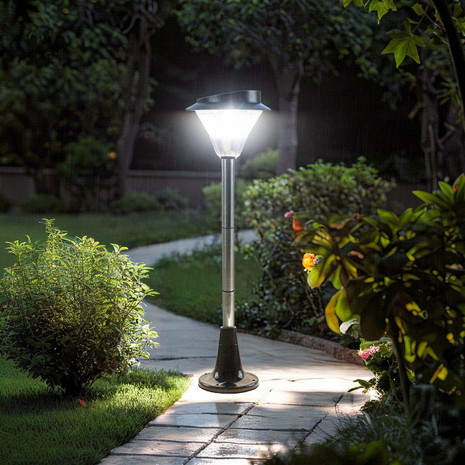 신성나라 태양광 정원등 COB 태양열 조명 LED 전등 잔디등, 받침대형(흰빛)