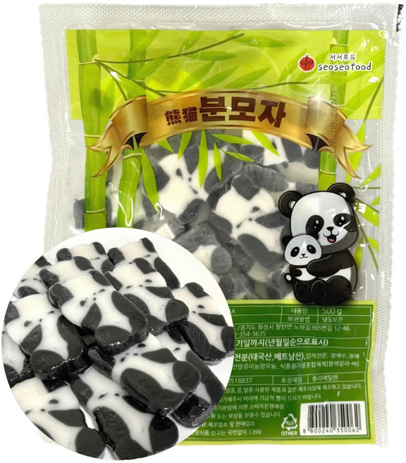 혜성식품 판다모양 분모자 떡, 10개, 500g