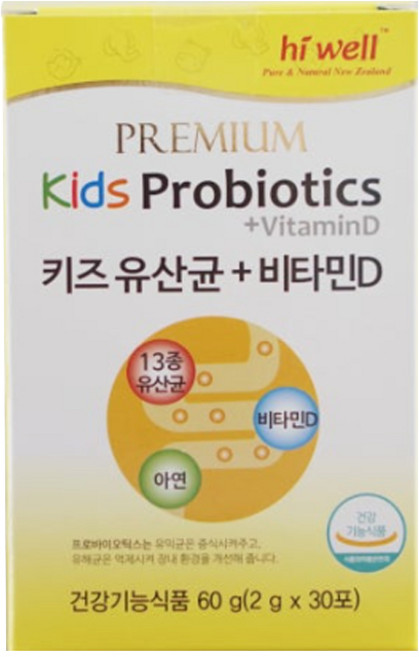 하이웰 프리미엄 키즈 유산균 + 비타민D 아연 30포, 1개, 60g