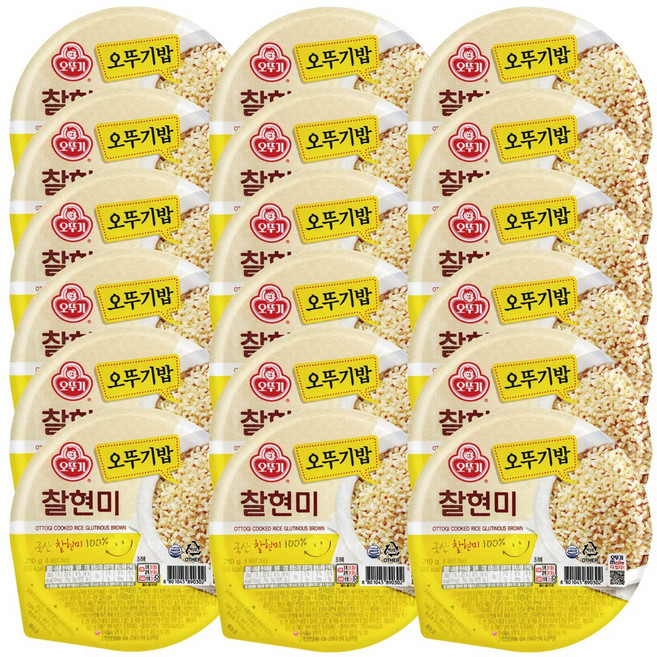 오뚜기 오뚜기밥 찰현미, 210g, 18개