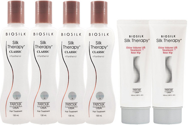 실크테라피 오리지널 클래식 헤어 에센스 130ml 4개+트리트먼트 100ml 2개