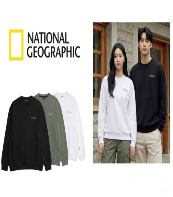내셔널지오그래픽 맨투맨 YJ89 남여공용 어반로고 티셔츠