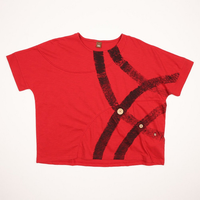 [buho 부호] 편안한 블러쉬 여성 티셔츠 BKMLTS66