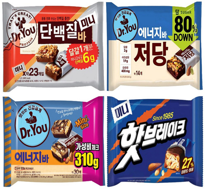 오리온 단백질바 에너지바 저당 핫브레이크, 1개, 1.374kg