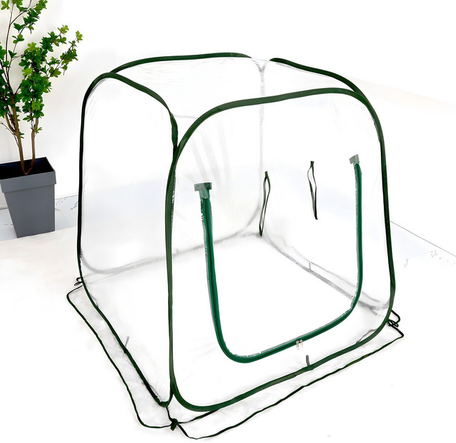 길고양이 비닐하우스 자체제작 미니 소형 원터치 두께+방풍UP+고정핀 실외 텐트 98 x 98 x 98cm 온실, 1개