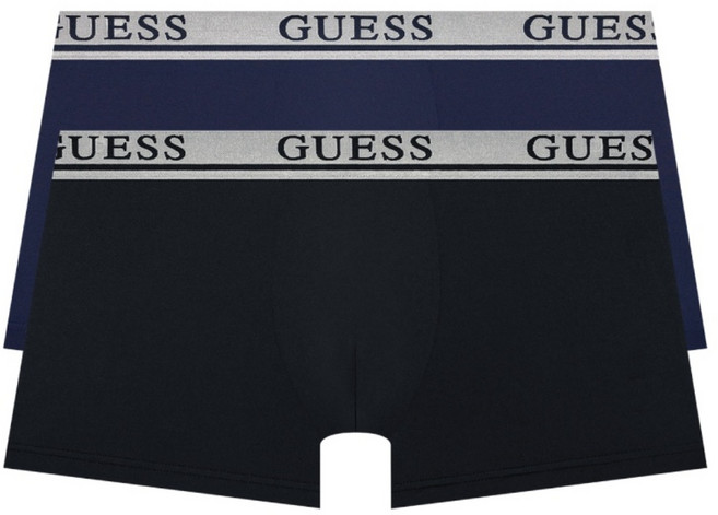 게스언더웨어 메탈릭 밴드 드로즈 세트 2PACK (BK/NY)