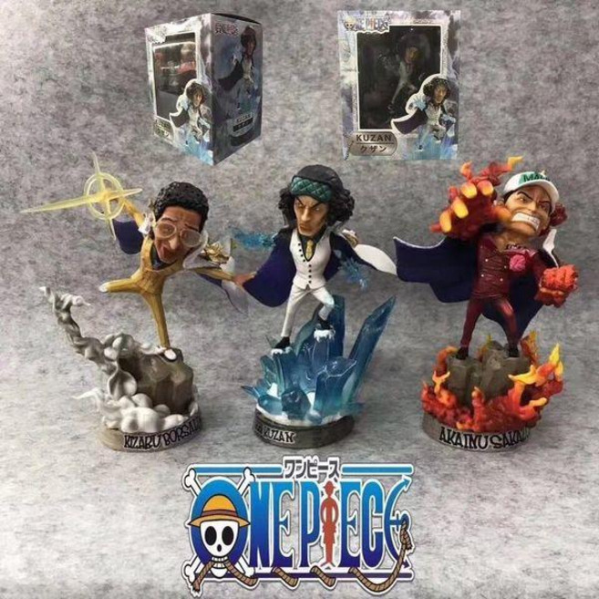 원피스 삼대장 아카이누 키자루 아오키지 1/8 21.5cm 피규어 스태츄 레진 사황 칠무해 조로 상디 액션, 1개