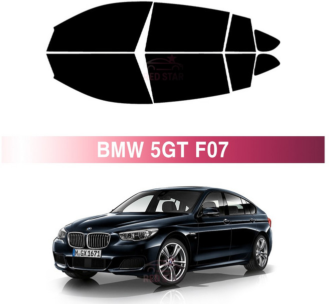레드스타 BMW 5GT F07 (10~17년) 썬팅필름 측면 열차단 자외선차단 자동차 썬팅지, 측면 나노 열차단 블랙 15% (보통)