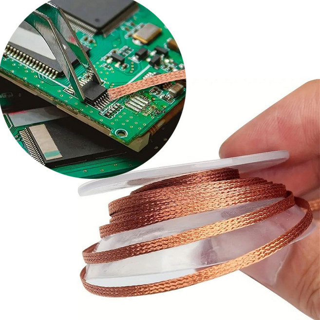 납 솔더 리무버 납흡입기 제거 납땜 솔더링 테이프 솔더윅 2개 묶음, 3mm x 1.5M