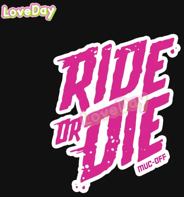 RIDE OR DIE 자전거 스티커 Muc-Off 로고 프레임 탑 튜브 시트 비닐 MTB 도로 장식 데칼, 06 3, 02 10cm, 1개