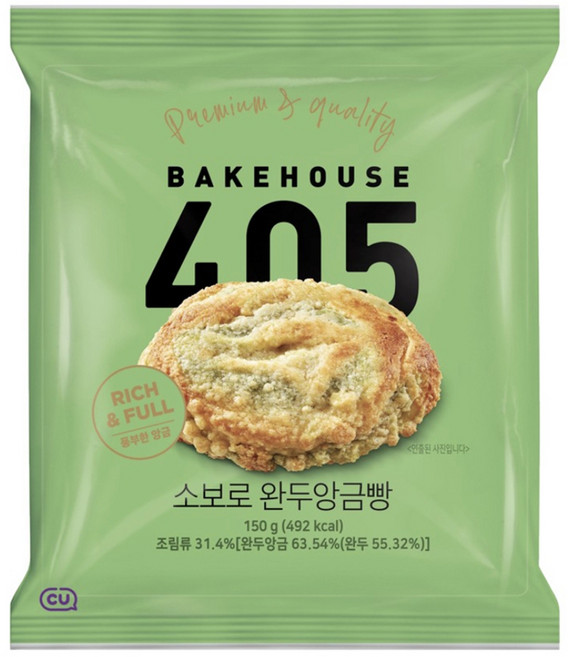 405 소보로 완두앙금빵, 150g, 3개