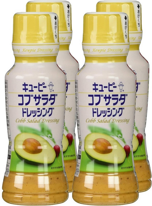 큐피 콥샐러드 드레싱 일본 샐러드소스 아보가도 먹는법, 180g x 4개, 1개