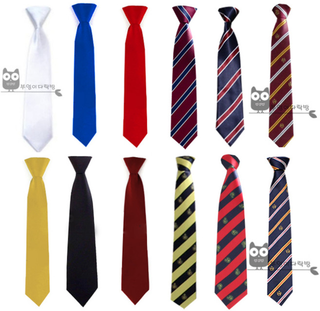 부엉이다락방 스쿨룩 길이 짧은 넥타이 교복넥타이 자동넥타이 남여공용 주니어 학생 성인여자 추천 교복 숏 넥타이