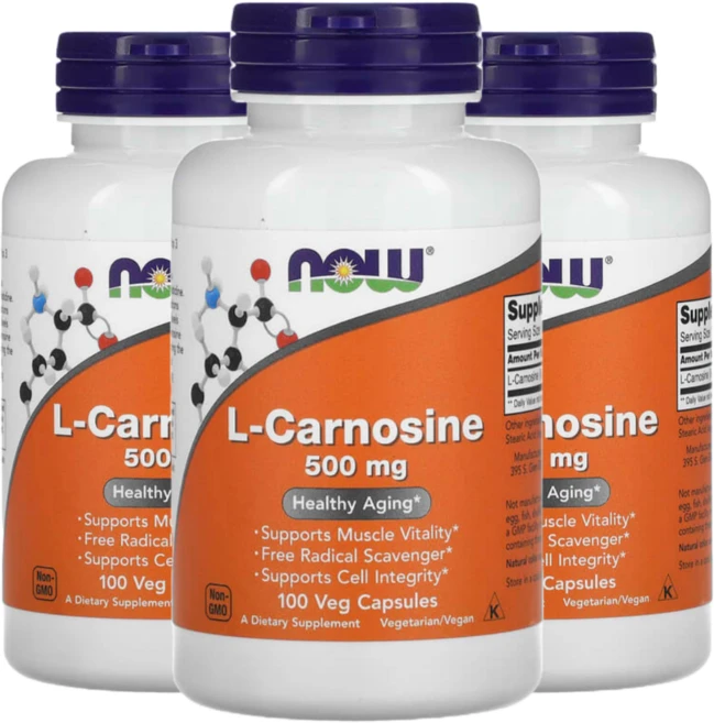 나우푸드 L-카르노신 500mg 베지 캡슐 비건, 100정, 3개 - 쿠팡